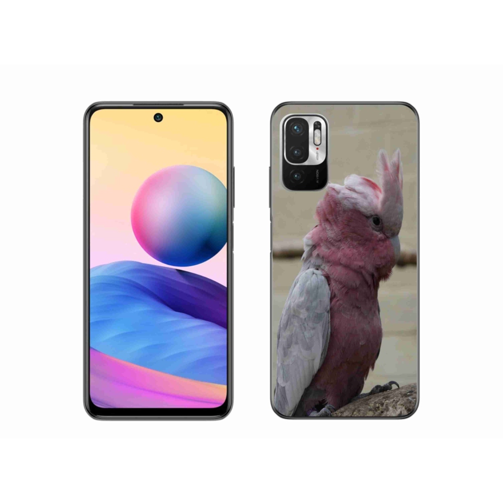 Gelový kryt mmCase na Xiaomi Redmi Note 10 5G - papoušek kakadu růžový