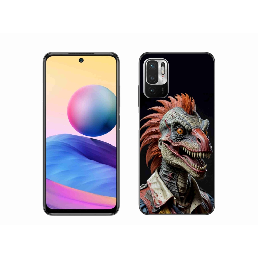 Gelový kryt mmCase na Xiaomi Redmi Note 10 5G - punk dinosaurus