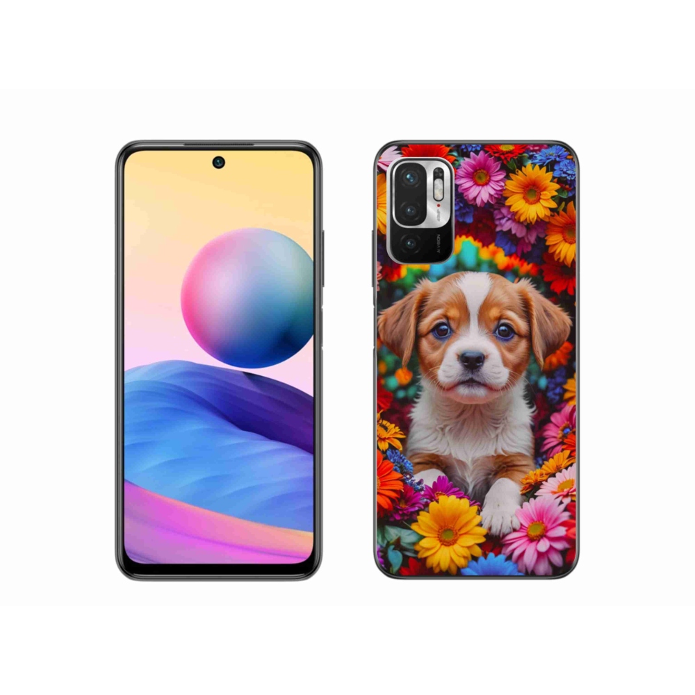 Gelový kryt mmCase na Xiaomi Redmi Note 10 5G - roztomilé štěně