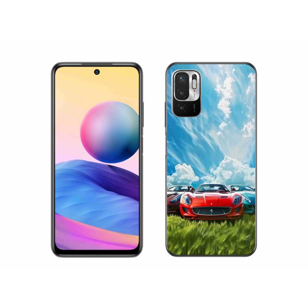 Gelový kryt mmCase na Xiaomi Redmi Note 10 5G - sportovní vozy