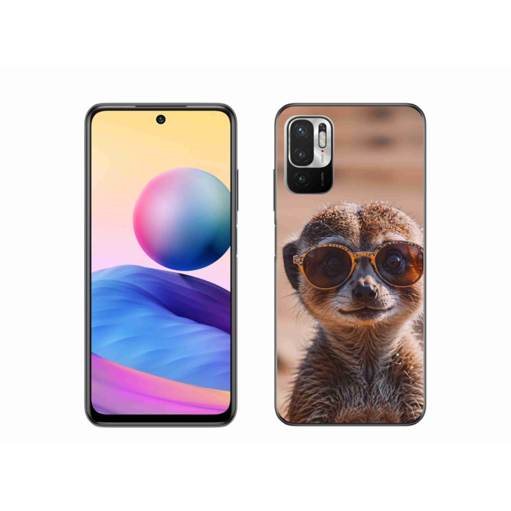 Gelový kryt mmCase na Xiaomi Redmi Note 10 5G - stylová surikata