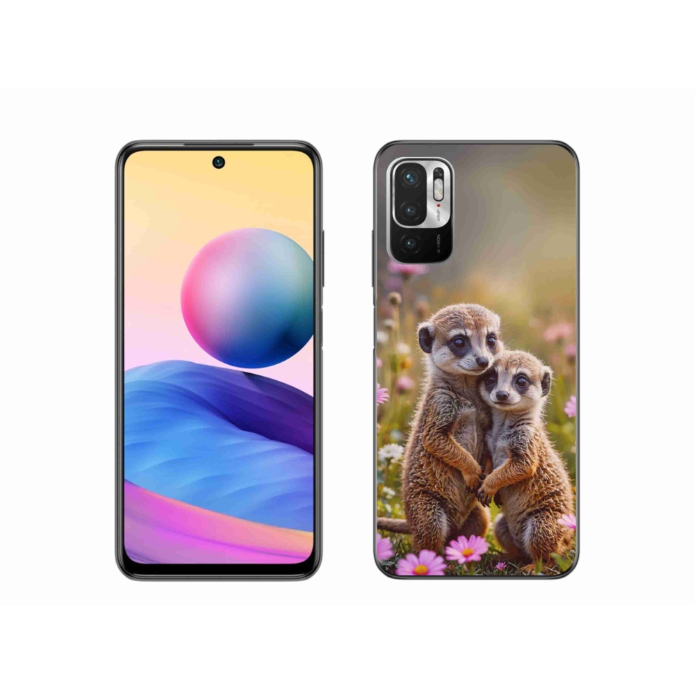 Gelový kryt mmCase na Xiaomi Redmi Note 10 5G - surikatí duo