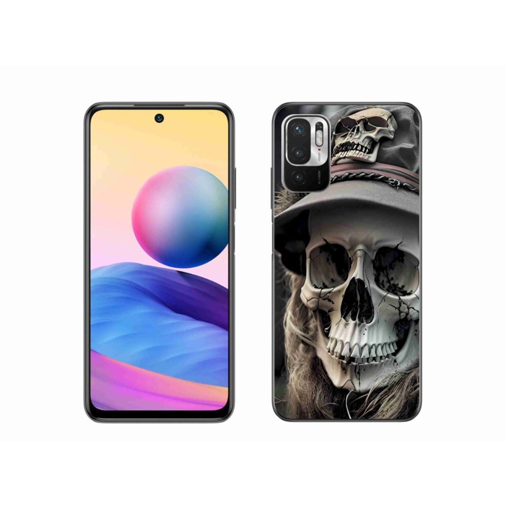 Gelový kryt mmCase na Xiaomi Redmi Note 10 5G - temná lebka
