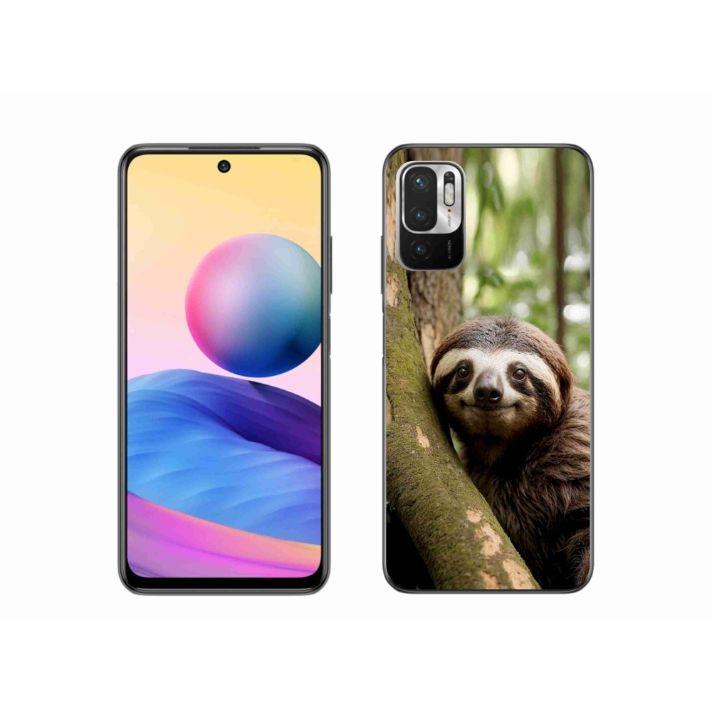 Gelový kryt mmCase na Xiaomi Redmi Note 10 5G - usměvavý lenochod