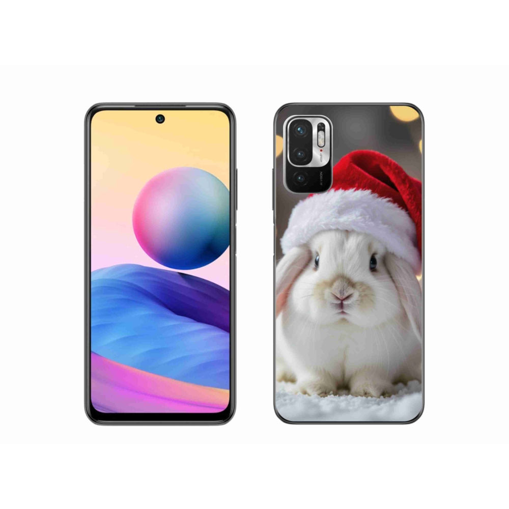 Gelový kryt mmCase na Xiaomi Redmi Note 10 5G - vánoční králík