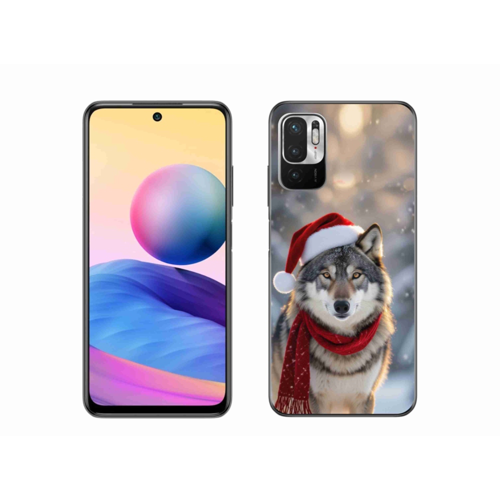 Gelový kryt mmCase na Xiaomi Redmi Note 10 5G - vánoční vlk