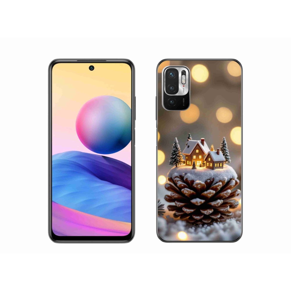 Gelový kryt mmCase na Xiaomi Redmi Note 10 5G - zimní vesnička