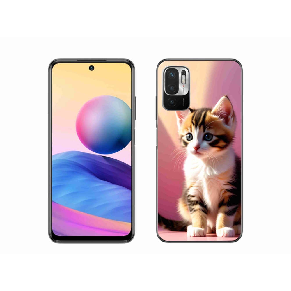 Gelový kryt mmCase na Xiaomi Redmi Note 10 5G - zvědavé kotě 2