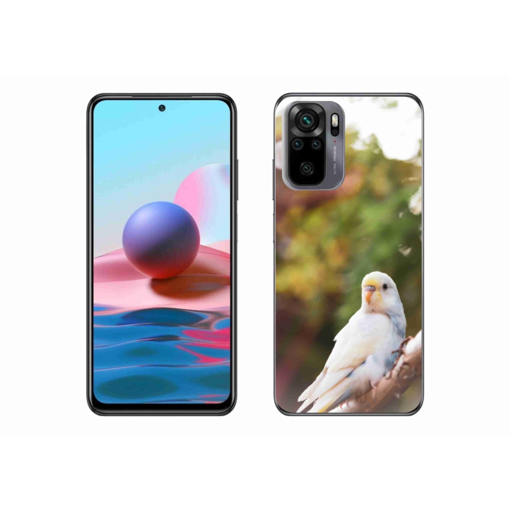 Gelový kryt mmCase na Xiaomi Redmi Note 10 - andulka bílá