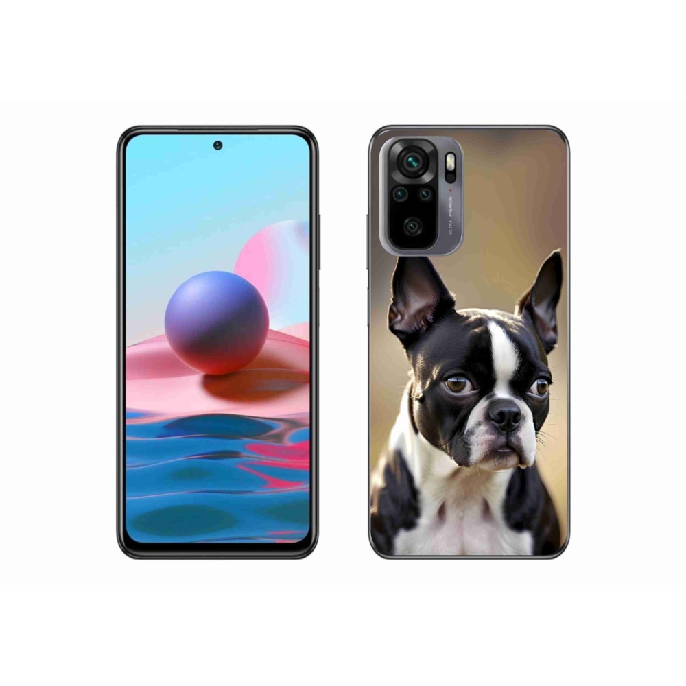 Gelový kryt mmCase na Xiaomi Redmi Note 10 - bostonský teriér