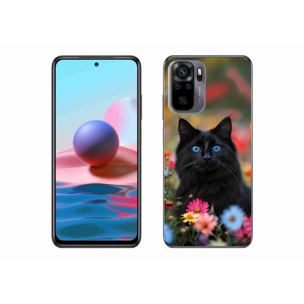 Gelový kryt mmCase na Xiaomi Redmi Note 10 - černé kotě 4