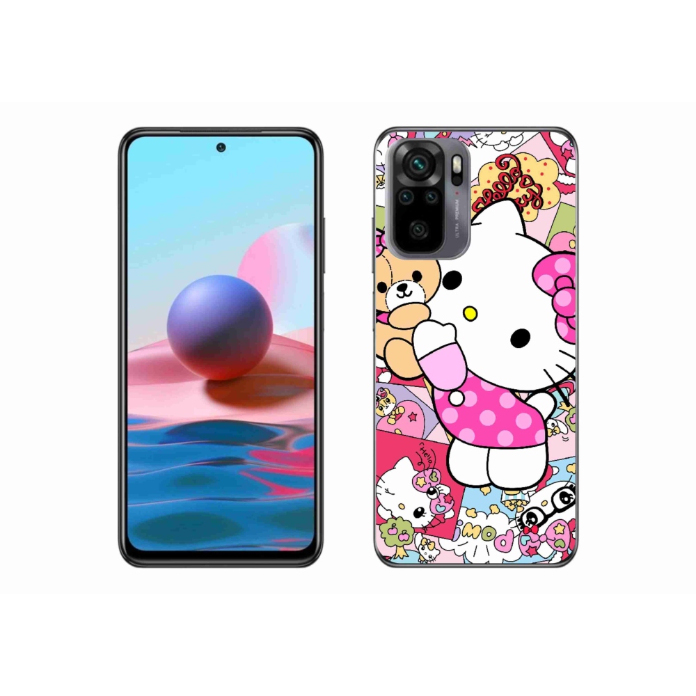 Gelový kryt mmCase na Xiaomi Redmi Note 10 - cute kitty
