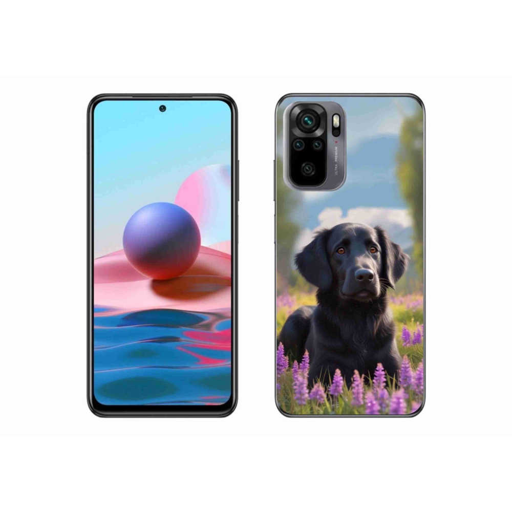 Gelový kryt mmCase na Xiaomi Redmi Note 10 - elegantní černý retrívr