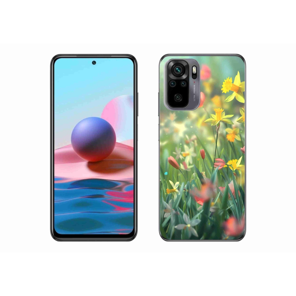 Gelový kryt mmCase na Xiaomi Redmi Note 10 - jarní květy
