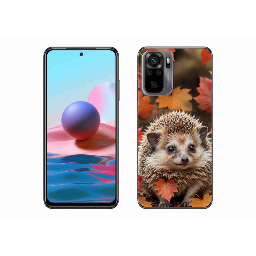 Gelový kryt mmCase na Xiaomi Redmi Note 10 - ježek v listí