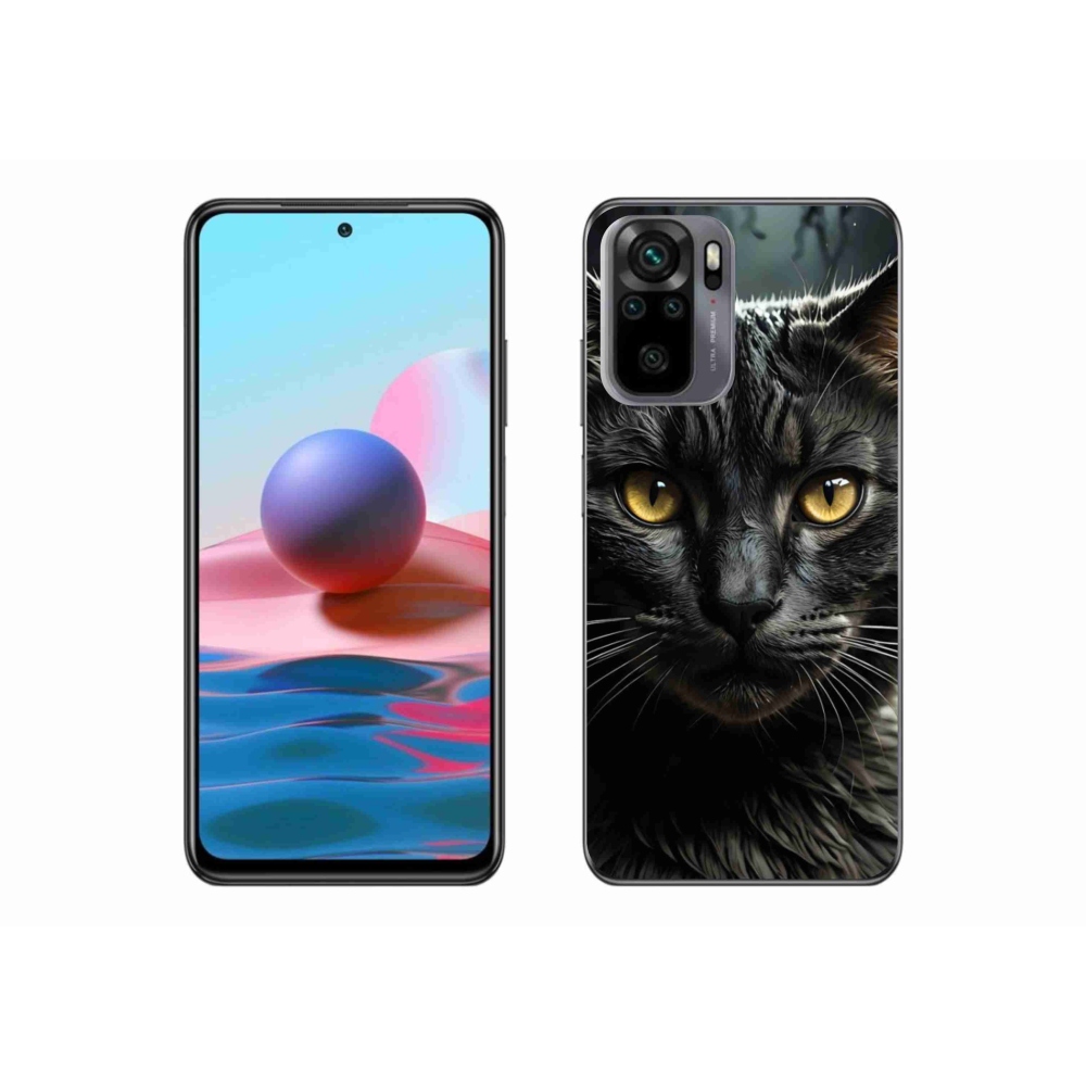 Gelový kryt mmCase na Xiaomi Redmi Note 10 - kočičí pohled 3