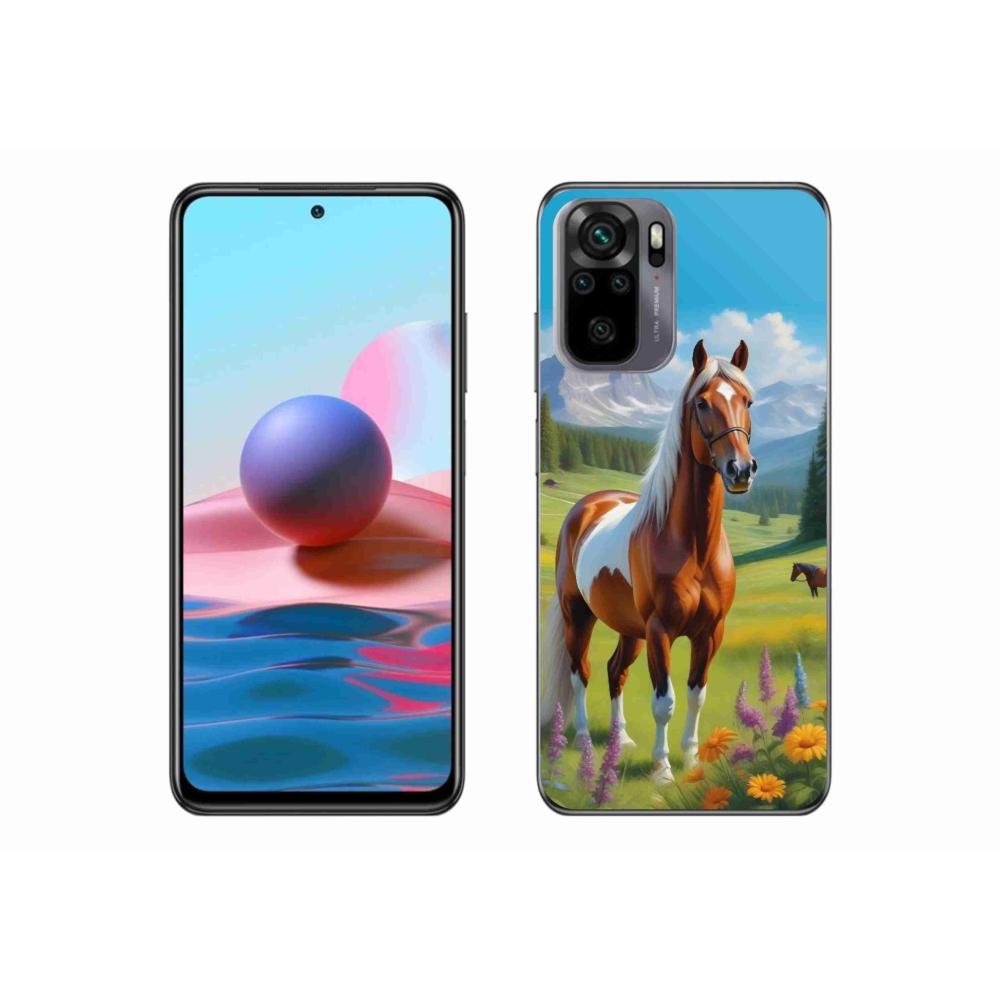 Gelový kryt mmCase na Xiaomi Redmi Note 10 - kůň na louce