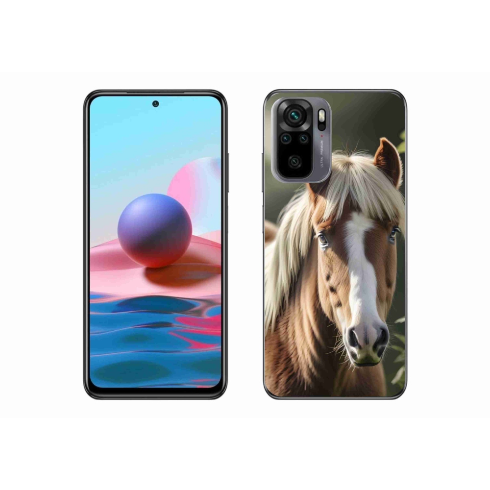 Gelový kryt mmCase na Xiaomi Redmi Note 10 - kůň se světlou hřívou