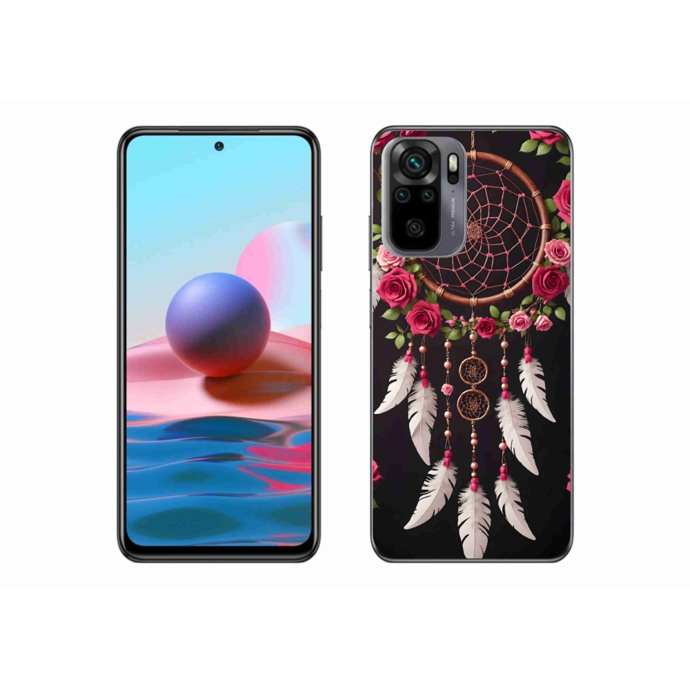 Gelový kryt mmCase na Xiaomi Redmi Note 10 - lapač snů s růžemi