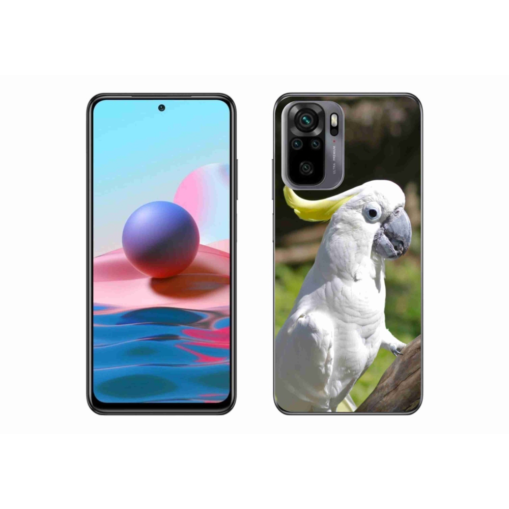 Gelový kryt mmCase na Xiaomi Redmi Note 10 - papoušek kakadu 2