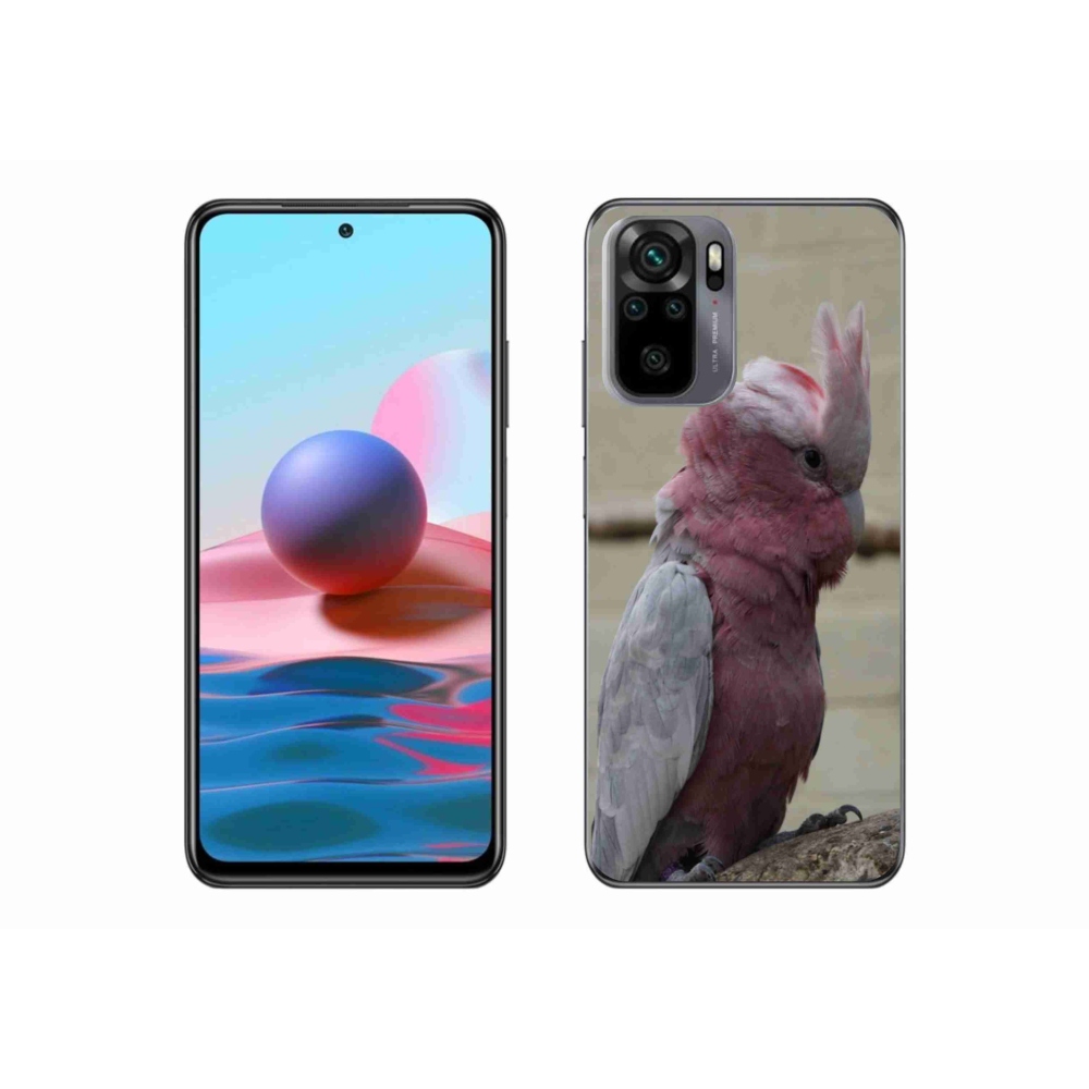 Gelový kryt mmCase na Xiaomi Redmi Note 10 - papoušek kakadu růžový