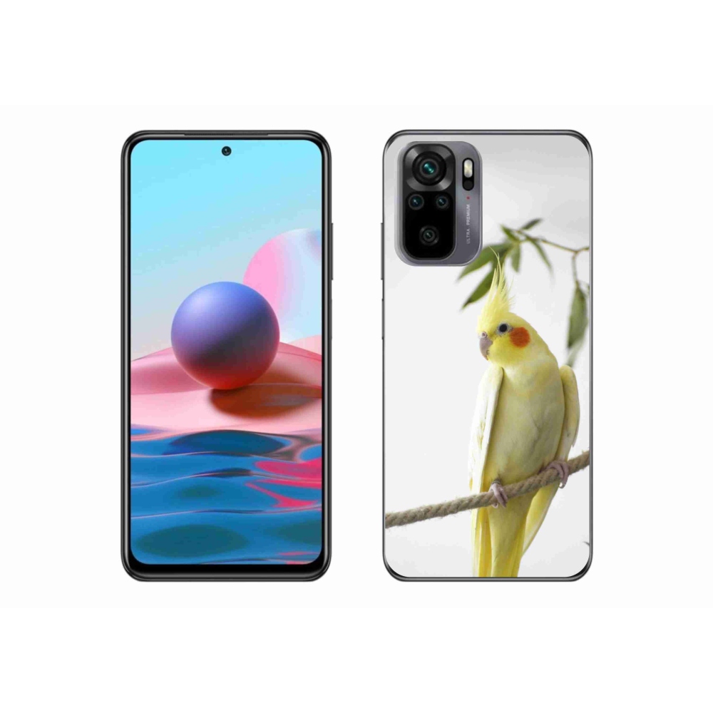 Gelový kryt mmCase na Xiaomi Redmi Note 10 - papoušek korela chocholatá
