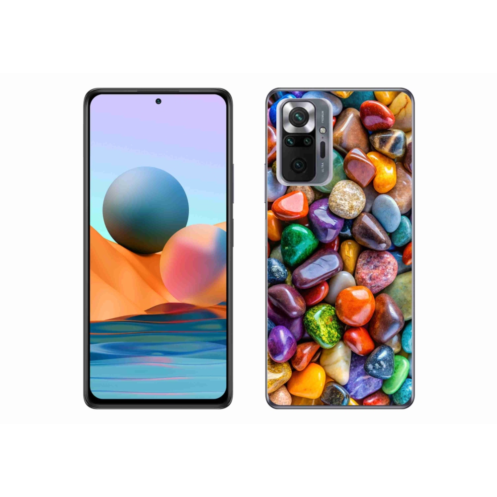 Gelový kryt mmCase na Xiaomi Redmi Note 10 Pro - barevné kamínky