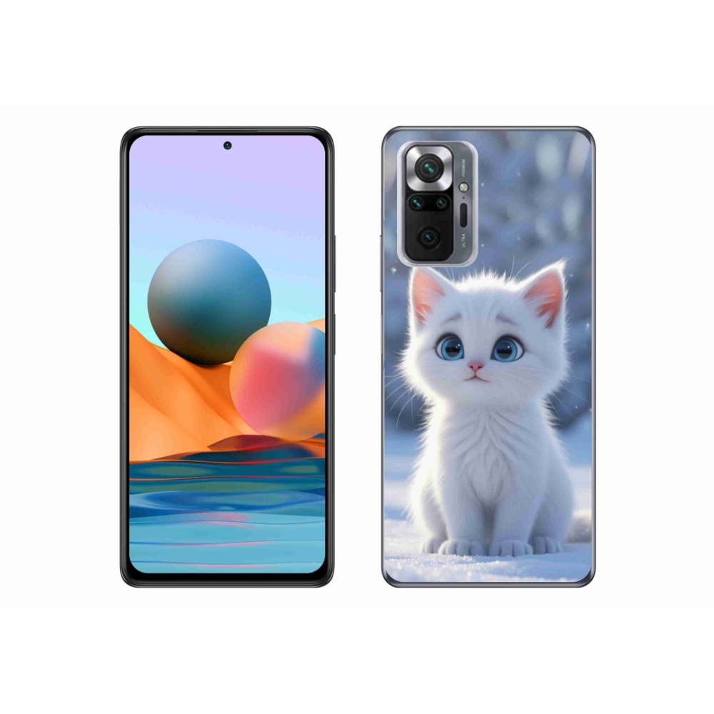 Gelový kryt mmCase na Xiaomi Redmi Note 10 Pro - bílé kotě 3
