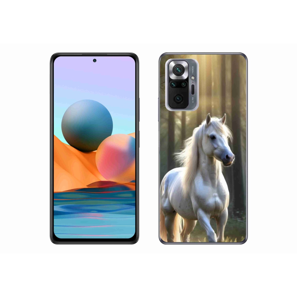 Gelový kryt mmCase na Xiaomi Redmi Note 10 Pro - bílý kůň 3