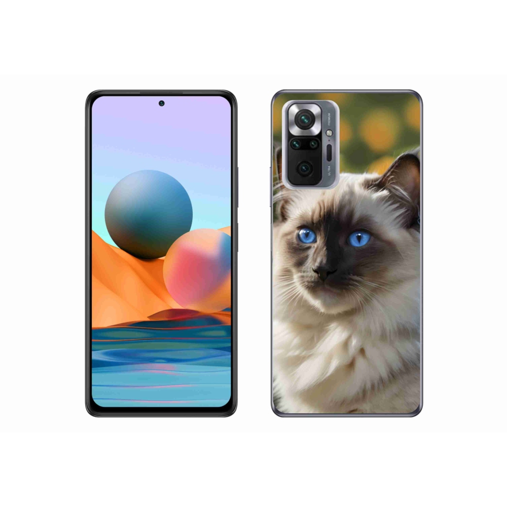 Gelový kryt mmCase na Xiaomi Redmi Note 10 Pro - bílý ragdoll
