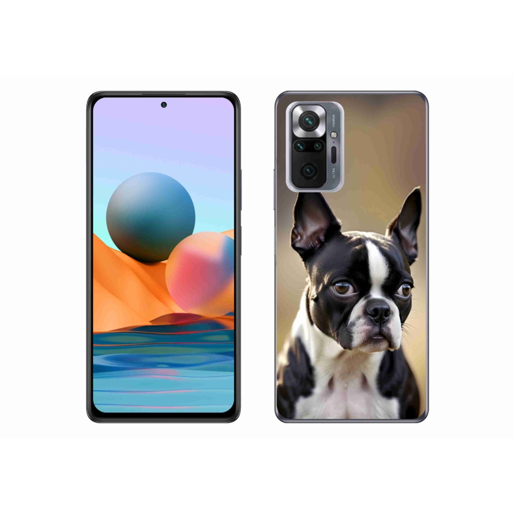 Gelový kryt mmCase na Xiaomi Redmi Note 10 Pro - bostonský teriér