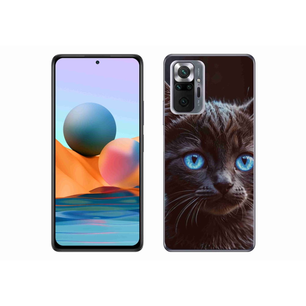Gelový kryt mmCase na Xiaomi Redmi Note 10 Pro - černé kotě 2