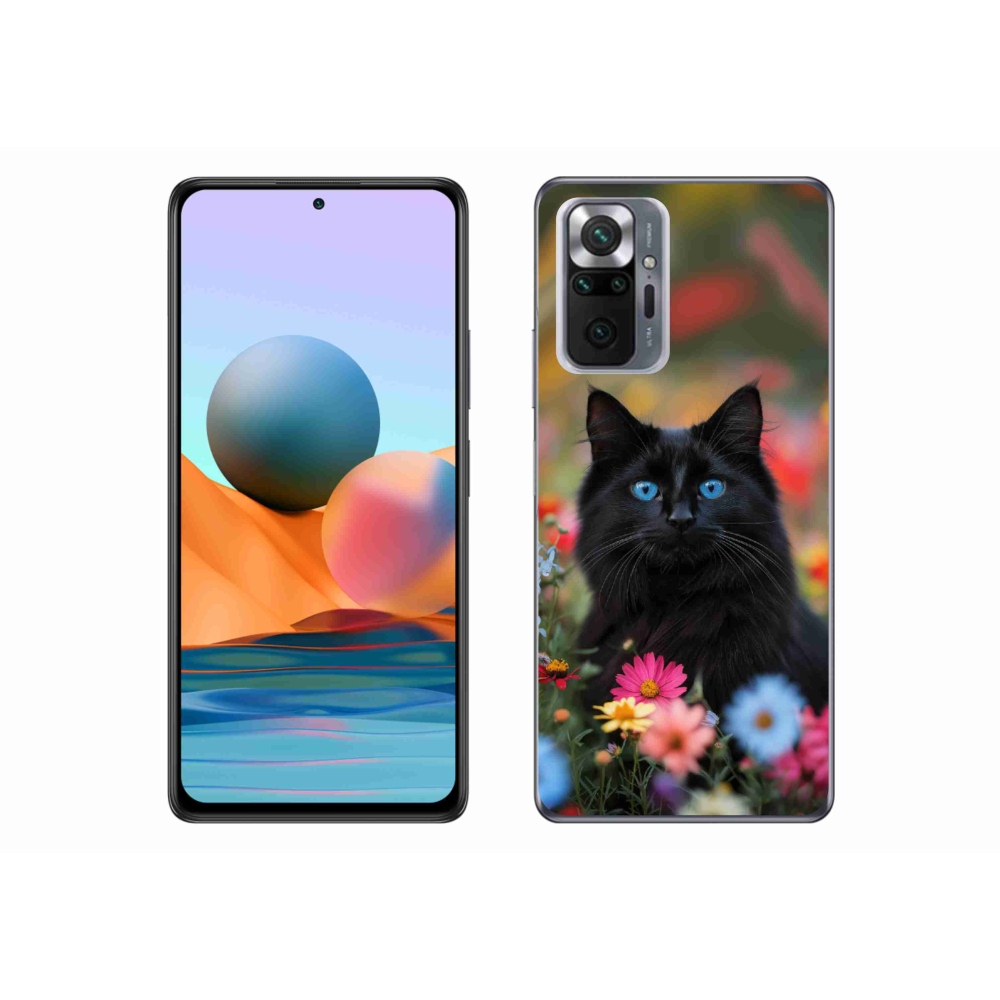 Gelový kryt mmCase na Xiaomi Redmi Note 10 Pro - černé kotě 4