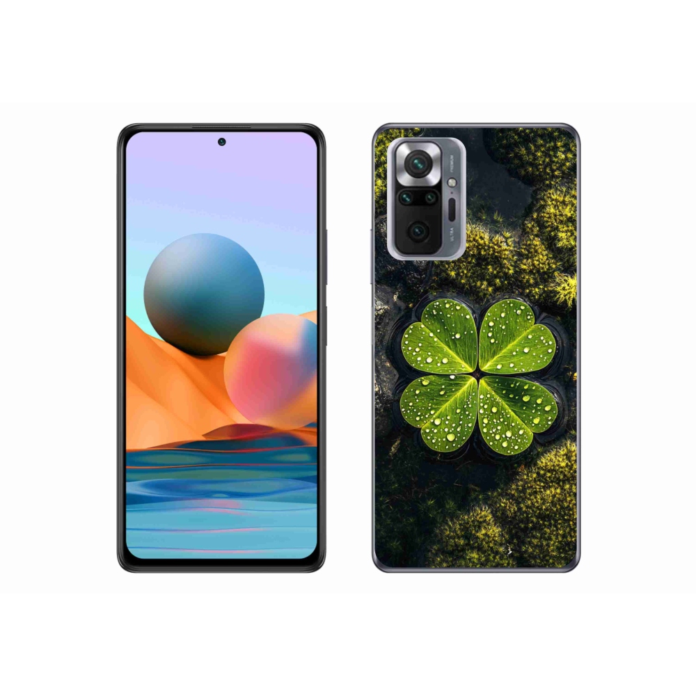 Gelový kryt mmCase na Xiaomi Redmi Note 10 Pro - čtyřlístek