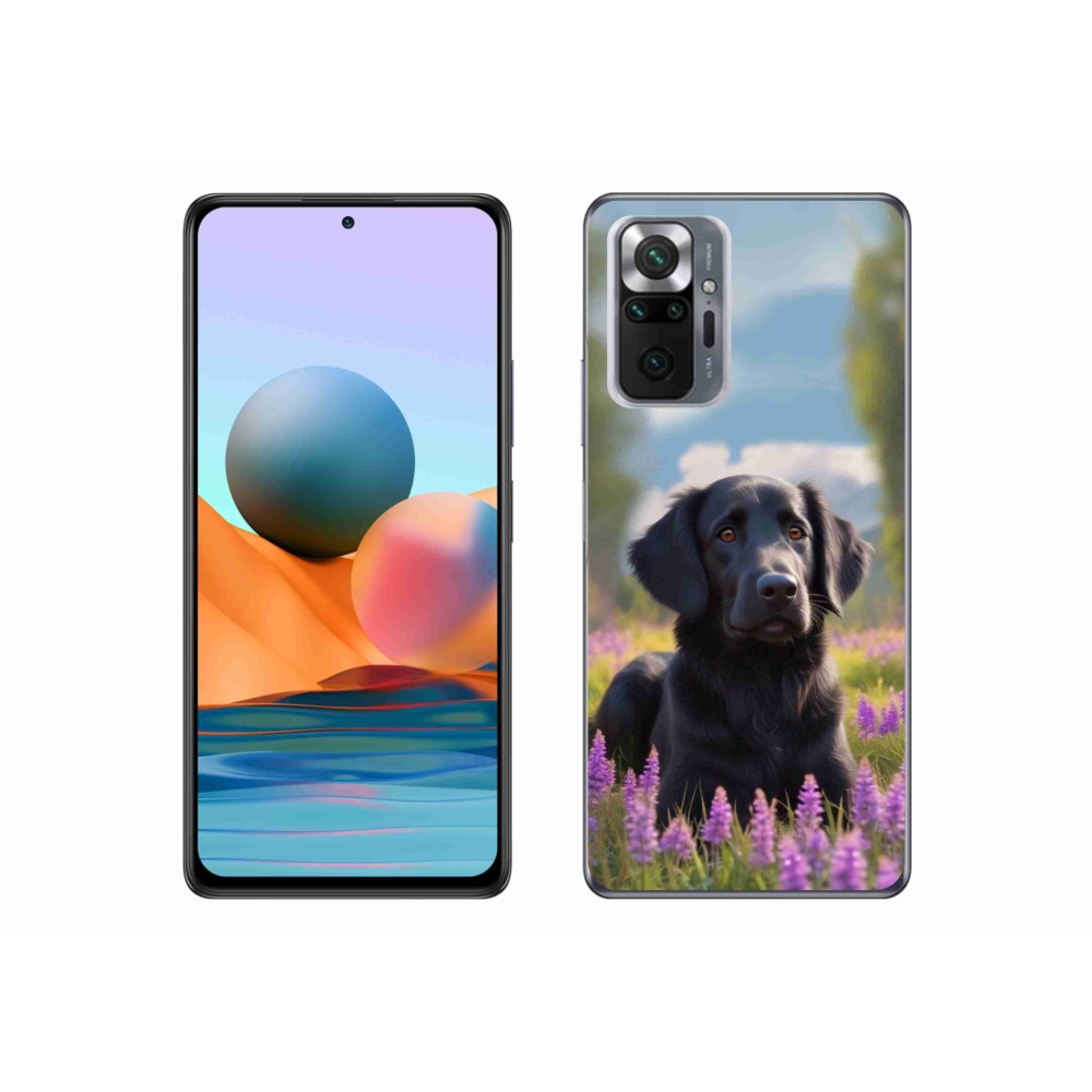 Gelový kryt mmCase na Xiaomi Redmi Note 10 Pro - elegantní černý retrívr