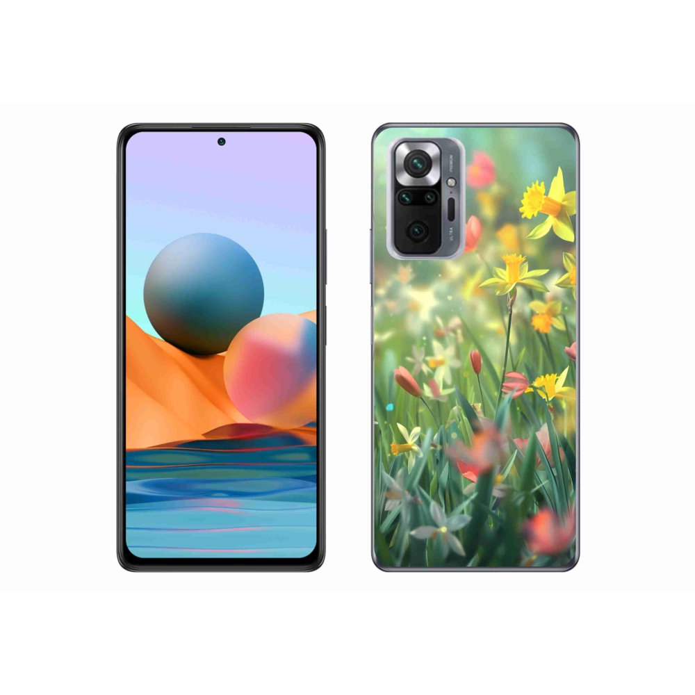 Gelový kryt mmCase na Xiaomi Redmi Note 10 Pro - jarní květy
