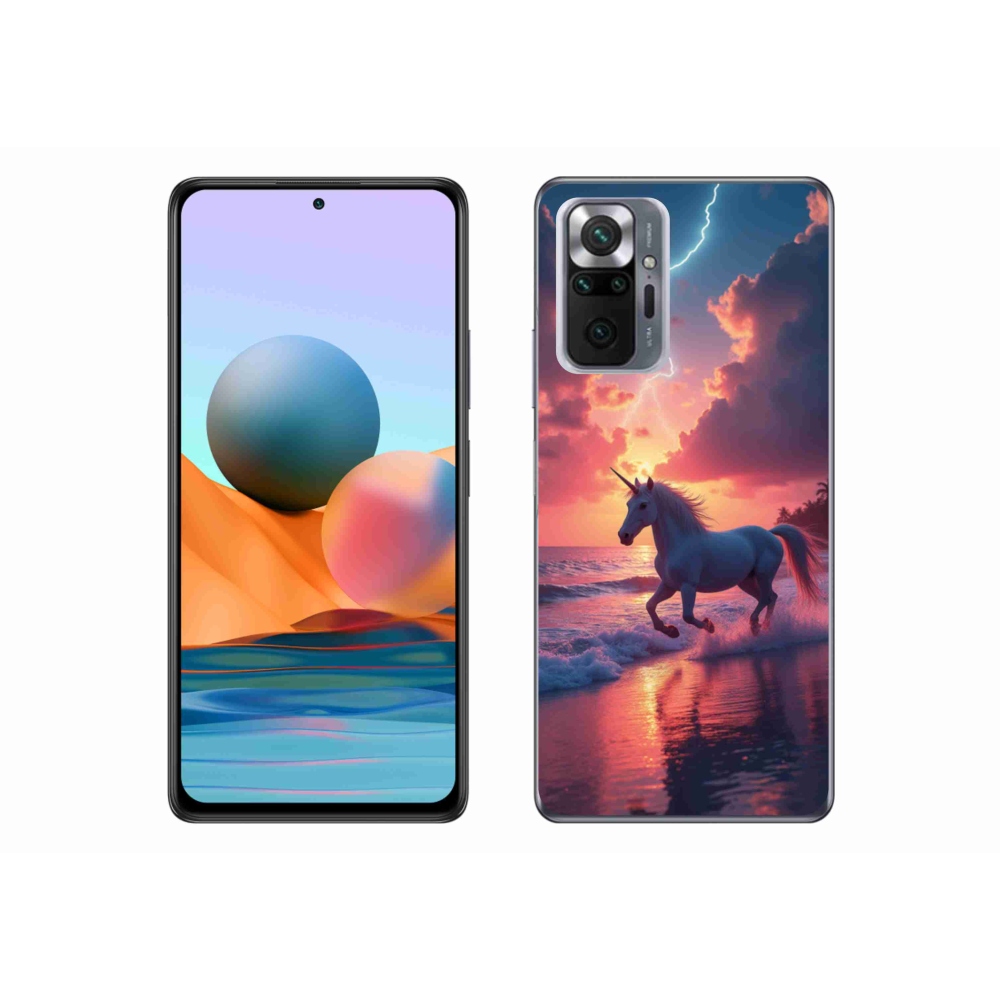 Gelový kryt mmCase na Xiaomi Redmi Note 10 Pro - jednorožec na pláži