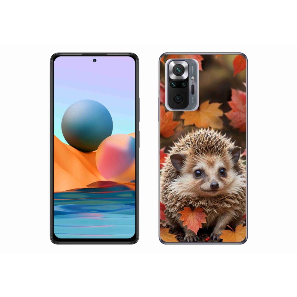 Gelový kryt mmCase na Xiaomi Redmi Note 10 Pro - ježek v listí