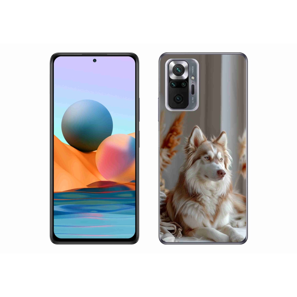 Gelový kryt mmCase na Xiaomi Redmi Note 10 Pro - klidný sibiřský husky