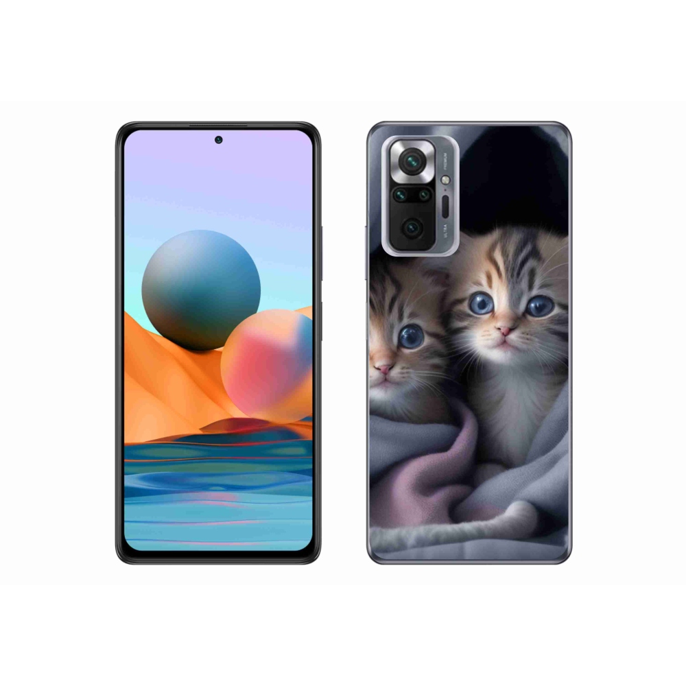 Gelový kryt mmCase na Xiaomi Redmi Note 10 Pro - kočičí duo 2
