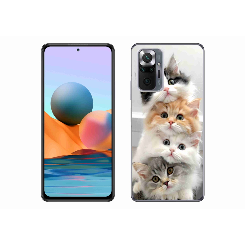 Gelový kryt mmCase na Xiaomi Redmi Note 10 Pro - kočičí parta