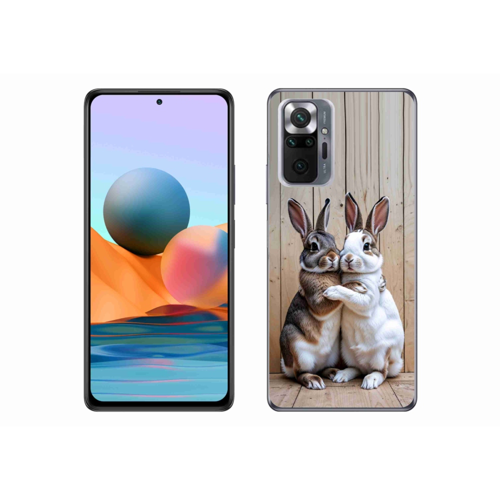 Gelový kryt mmCase na Xiaomi Redmi Note 10 Pro - králičí pár