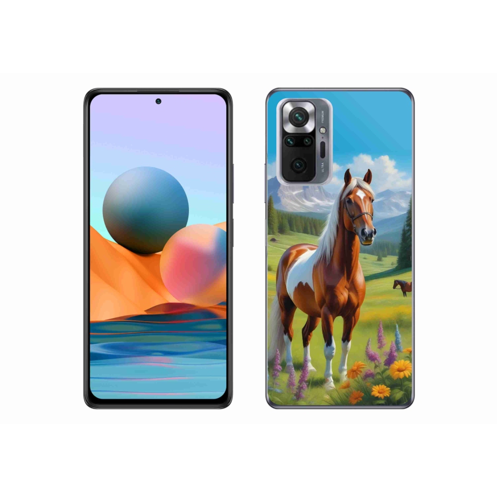 Gelový kryt mmCase na Xiaomi Redmi Note 10 Pro - kůň na louce