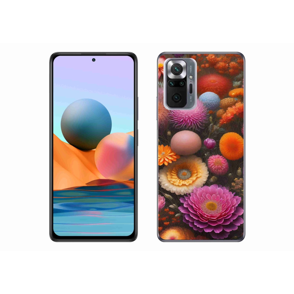 Gelový kryt mmCase na Xiaomi Redmi Note 10 Pro - květinová kompozice
