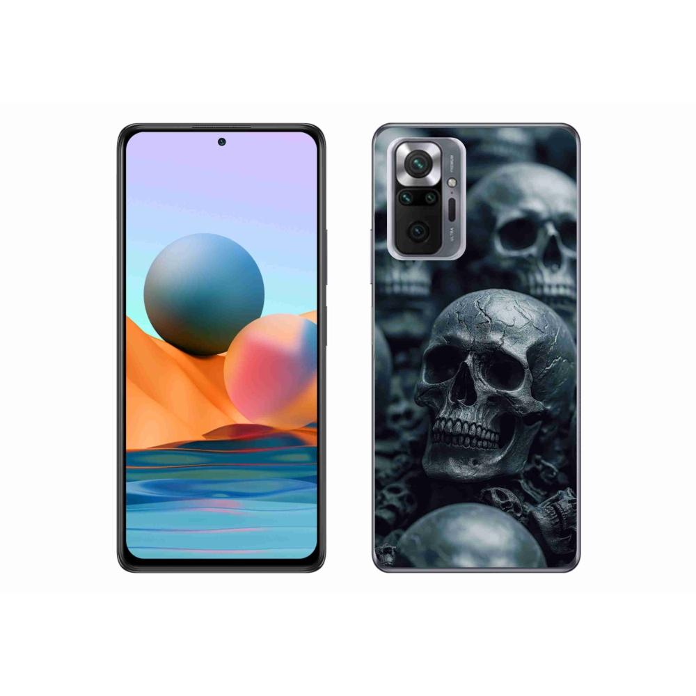 Gelový kryt mmCase na Xiaomi Redmi Note 10 Pro - lebka 2