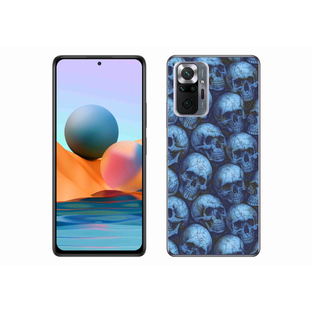 Gelový kryt mmCase na Xiaomi Redmi Note 10 Pro - lebky