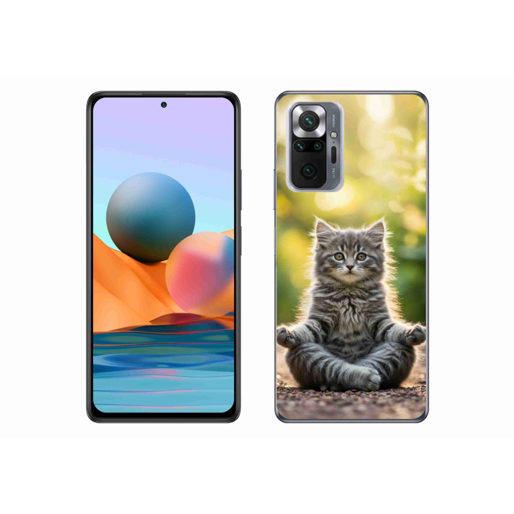 Gelový kryt mmCase na Xiaomi Redmi Note 10 Pro - meditující kotě