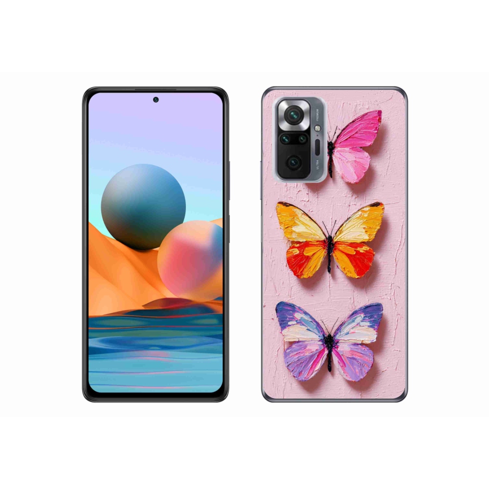 Gelový kryt mmCase na Xiaomi Redmi Note 10 Pro - motýlí trojice