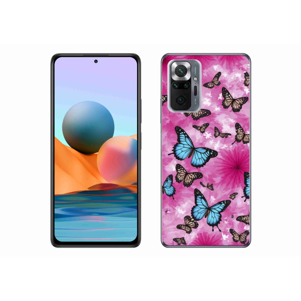 Gelový kryt mmCase na Xiaomi Redmi Note 10 Pro - motýlí zahrada