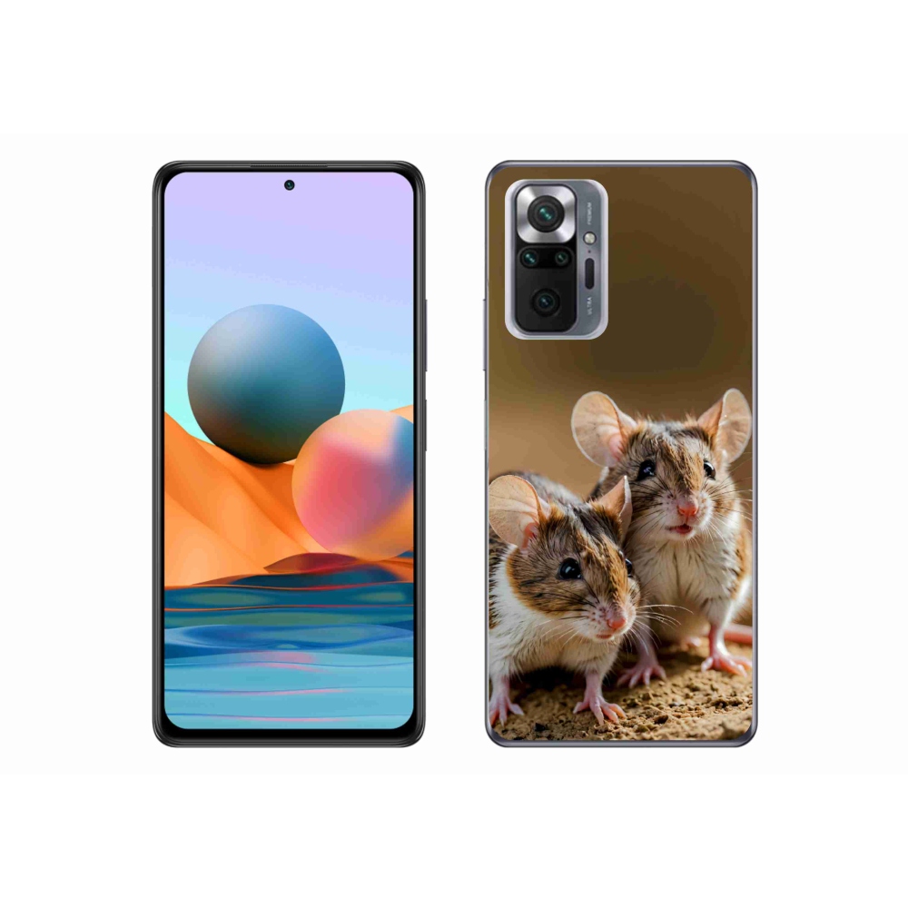 Gelový kryt mmCase na Xiaomi Redmi Note 10 Pro - myší duo